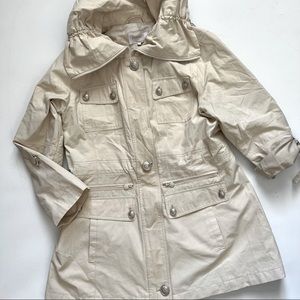 Laundry By Shelli Segal Cream Hooded Jacket